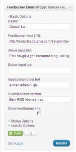 Feedburner Email Widget 1